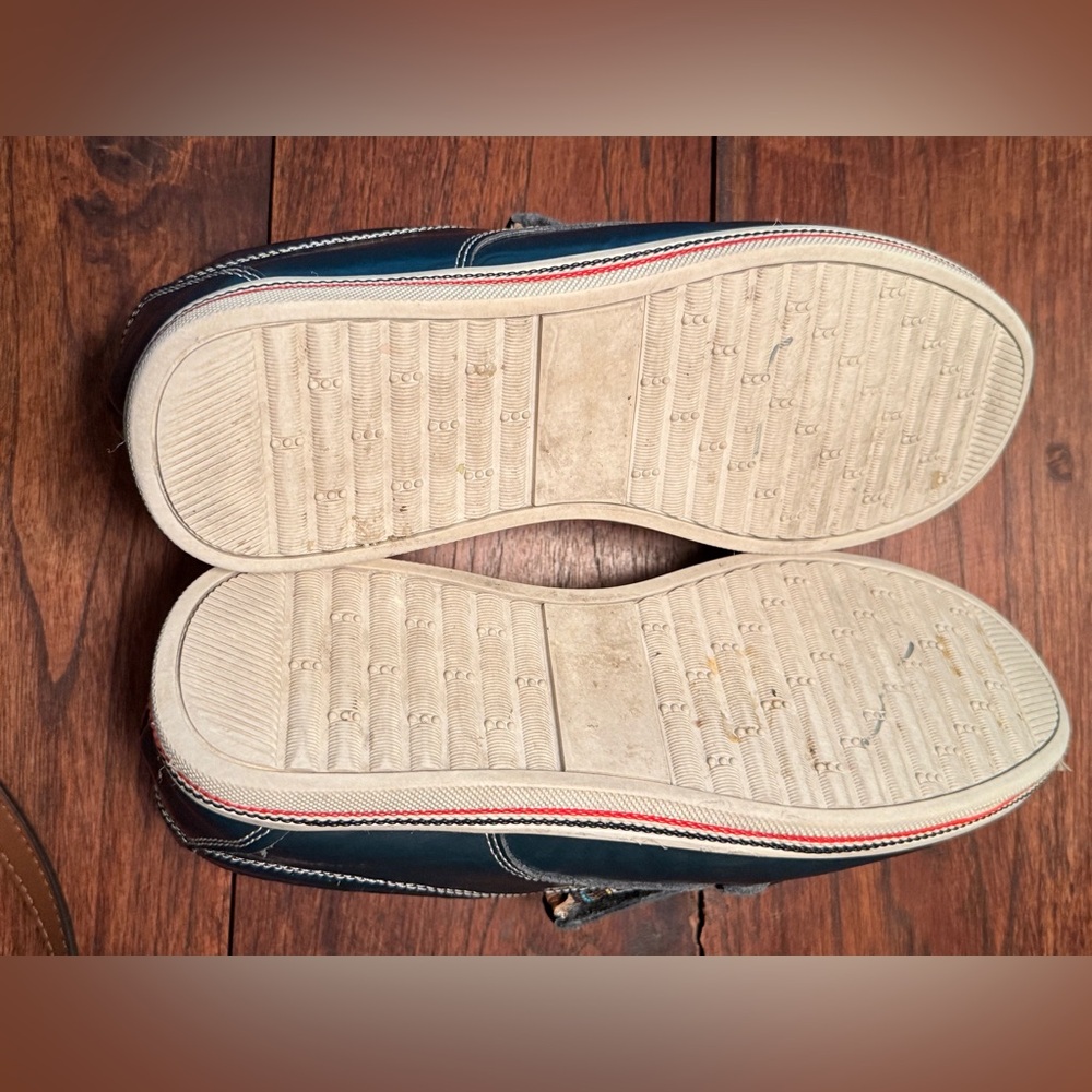 Men's Leather Urban Loafer Nautical Navy Slip on Comfort Driving Shoe Size 9 - Picture 12 of 13